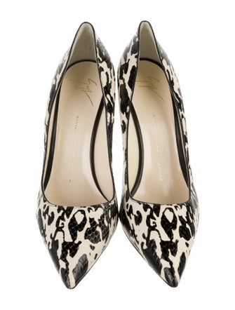 Giuseppe Zanotti Ponyhair Animal Print Slingback Pumps