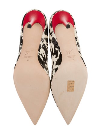 Giuseppe Zanotti Ponyhair Animal Print Slingback Pumps
