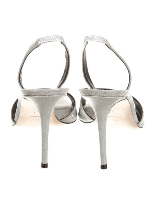 Giuseppe Zanotti Patent Leather Crystal Embellishments Slingback Sandals