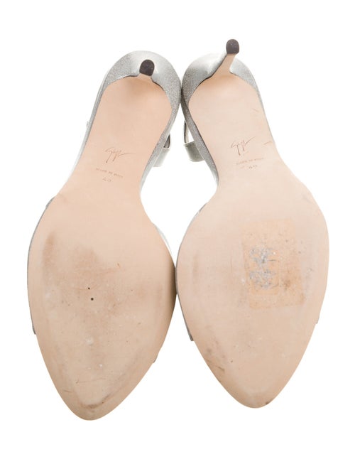 Giuseppe Zanotti Patent Leather Crystal Embellishments Slingback Sandals