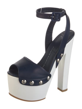Giuseppe Zanotti Leather Studded Accents Sandals