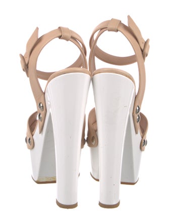 Giuseppe Zanotti Leather Studded Accents Slingback Sandals