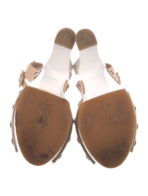 Giuseppe Zanotti Leather Studded Accents Slingback Sandals