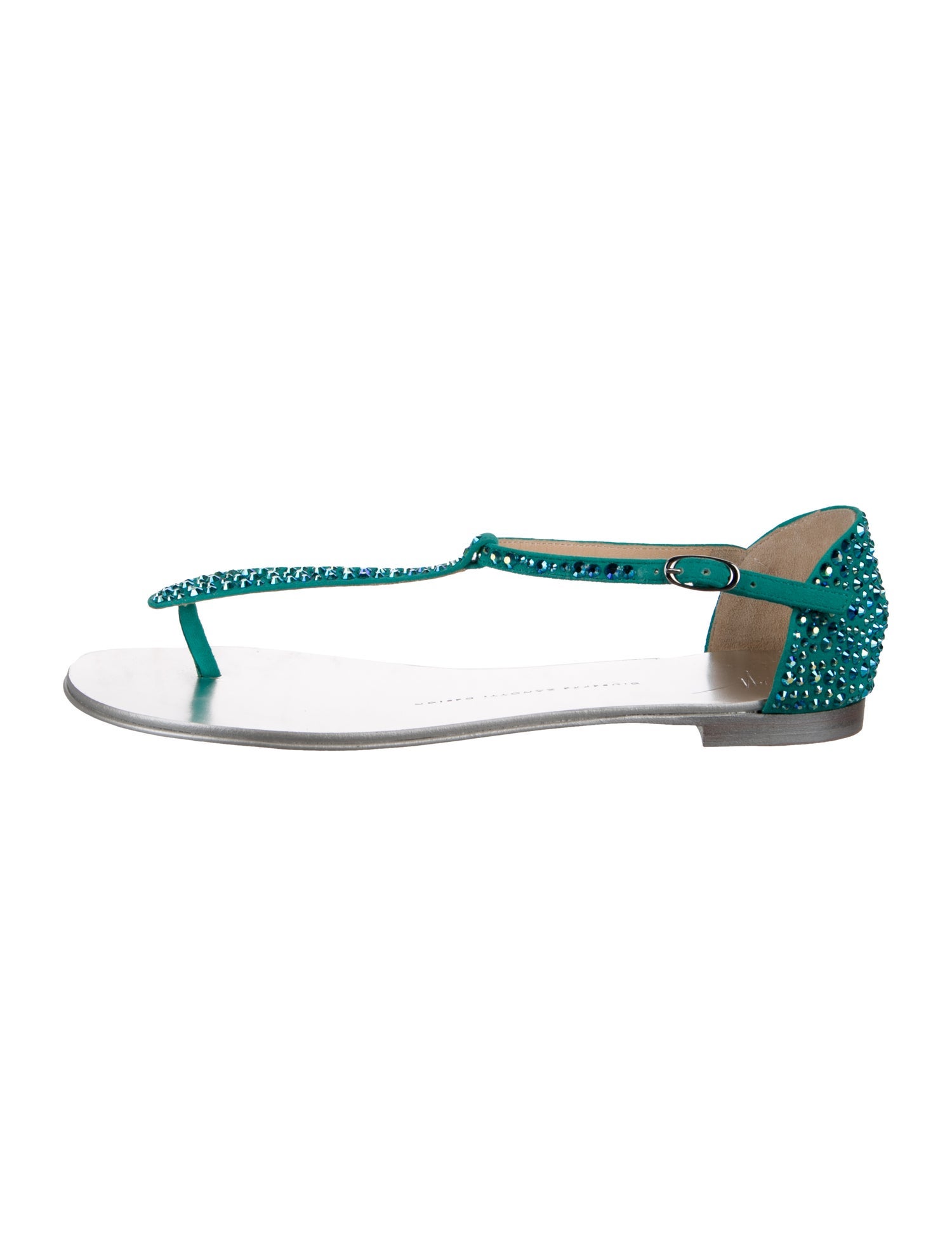 Giuseppe Zanotti Suede T-Strap Sandals w/ Tags