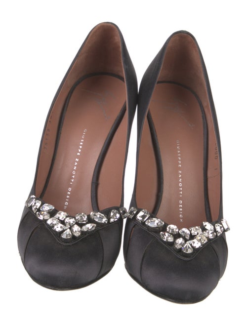 Giuseppe Zanotti Satin Crystal Embellishments Pumps
