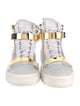 Giuseppe Zanotti Embossed Leather Colorblock Pattern Sneakers
