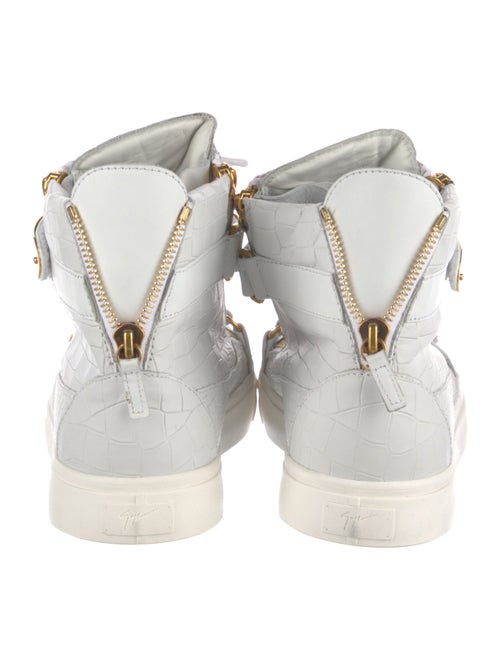 Giuseppe Zanotti Embossed Leather Colorblock Pattern Sneakers