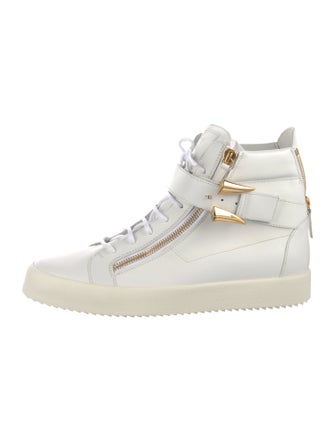 Giuseppe Zanotti Spike Accents Leather Sneakers