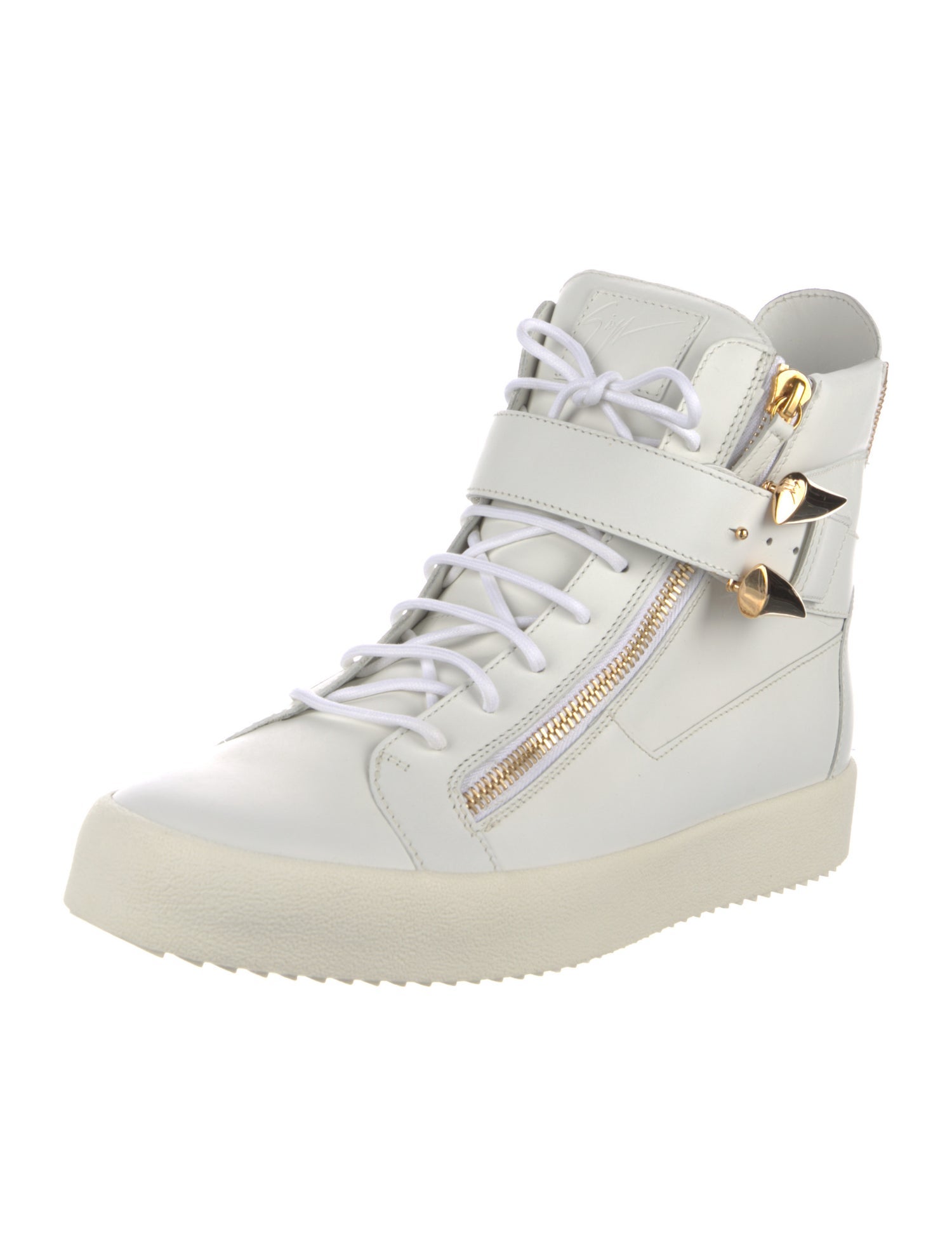Giuseppe Zanotti Spike Accents Leather Sneakers
