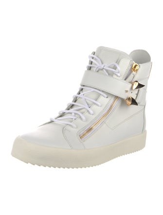 Giuseppe Zanotti Spike Accents Leather Sneakers