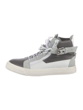 Giuseppe Zanotti Leather Colorblock Pattern Sneakers