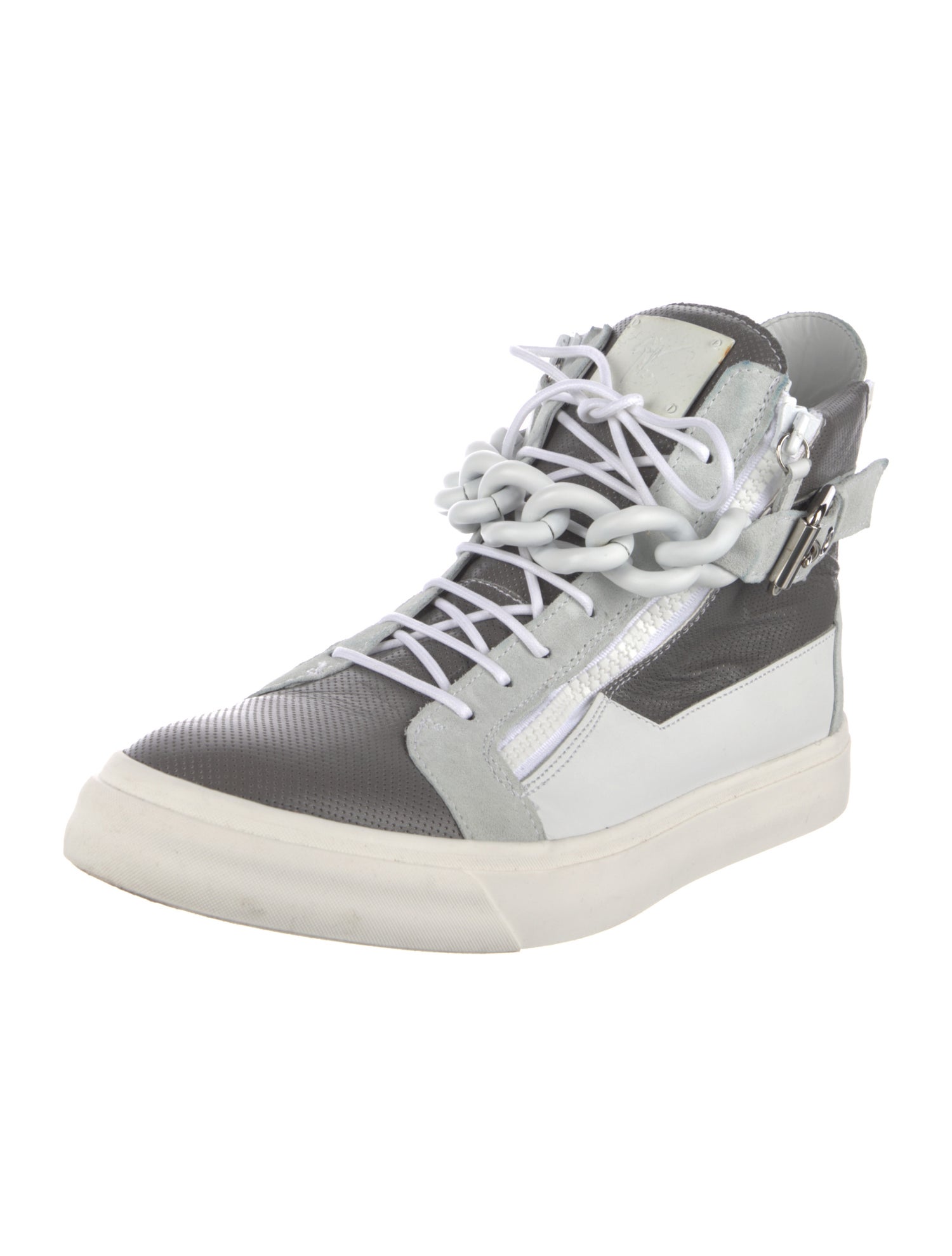 Giuseppe Zanotti Leather Colorblock Pattern Sneakers