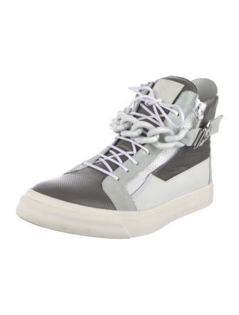 Giuseppe Zanotti Leather Colorblock Pattern Sneakers