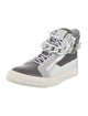 Giuseppe Zanotti Leather Colorblock Pattern Sneakers