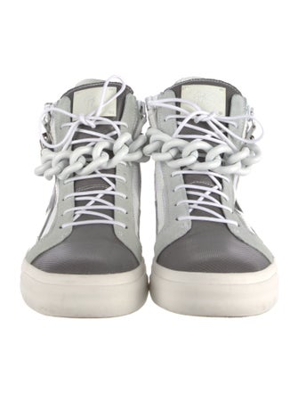 Giuseppe Zanotti Leather Colorblock Pattern Sneakers