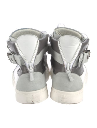 Giuseppe Zanotti Leather Colorblock Pattern Sneakers