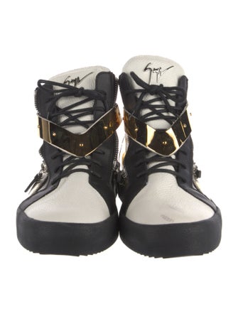 Giuseppe Zanotti Leather Colorblock Pattern Sneakers