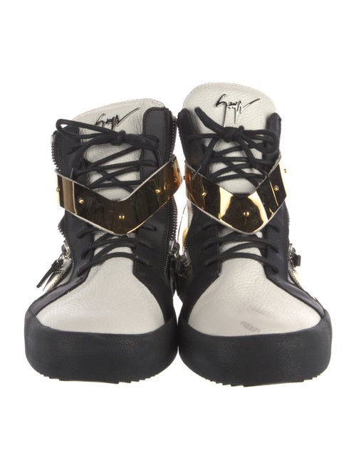 Giuseppe Zanotti Leather Colorblock Pattern Sneakers