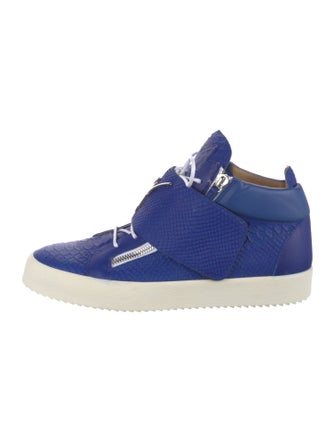 Giuseppe Zanotti Leather Colorblock Pattern Sneakers