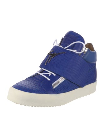 Giuseppe Zanotti Leather Colorblock Pattern Sneakers