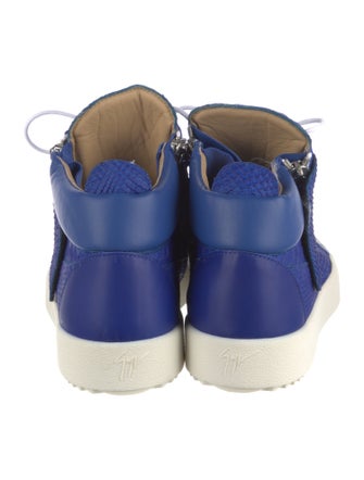 Giuseppe Zanotti Leather Colorblock Pattern Sneakers