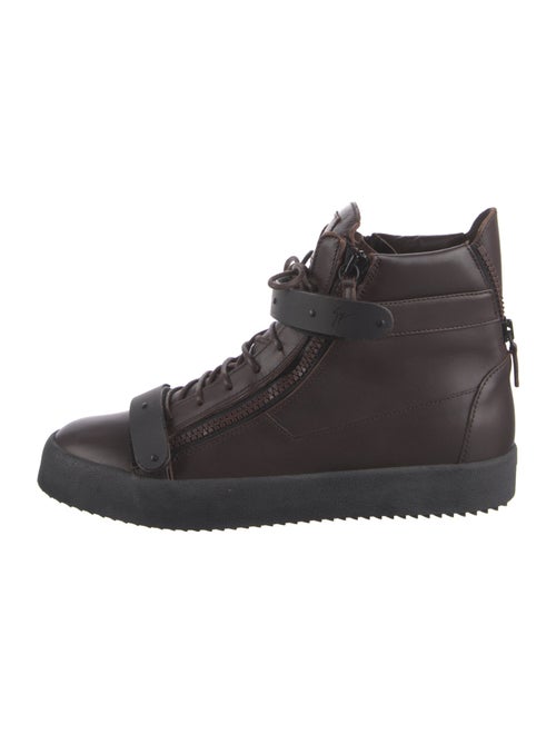 Giuseppe Zanotti Leather Colorblock Pattern Sneakers