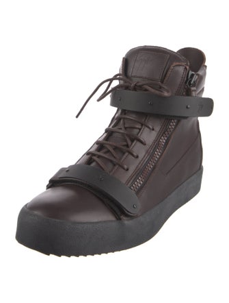 Giuseppe Zanotti Leather Colorblock Pattern Sneakers