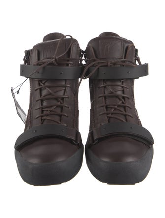 Giuseppe Zanotti Leather Colorblock Pattern Sneakers