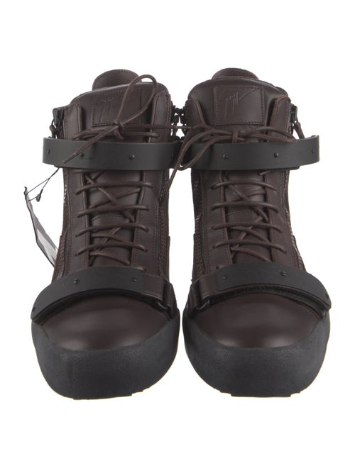 Giuseppe Zanotti Leather Colorblock Pattern Sneakers