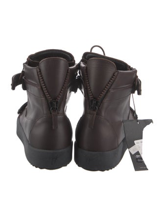 Giuseppe Zanotti Leather Colorblock Pattern Sneakers