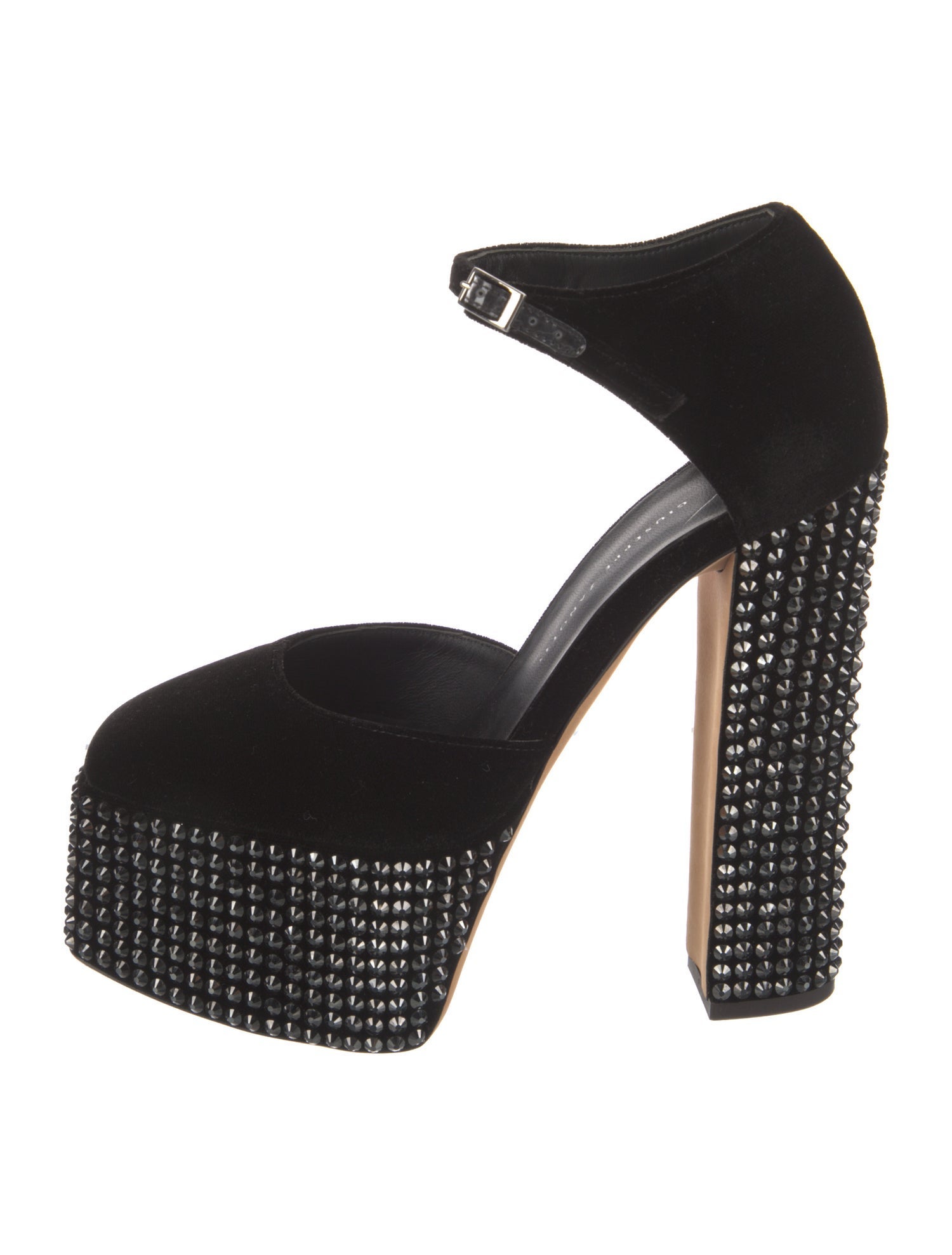 Giuseppe Zanotti Satin Crystal Embellishments Pumps w/ Tags