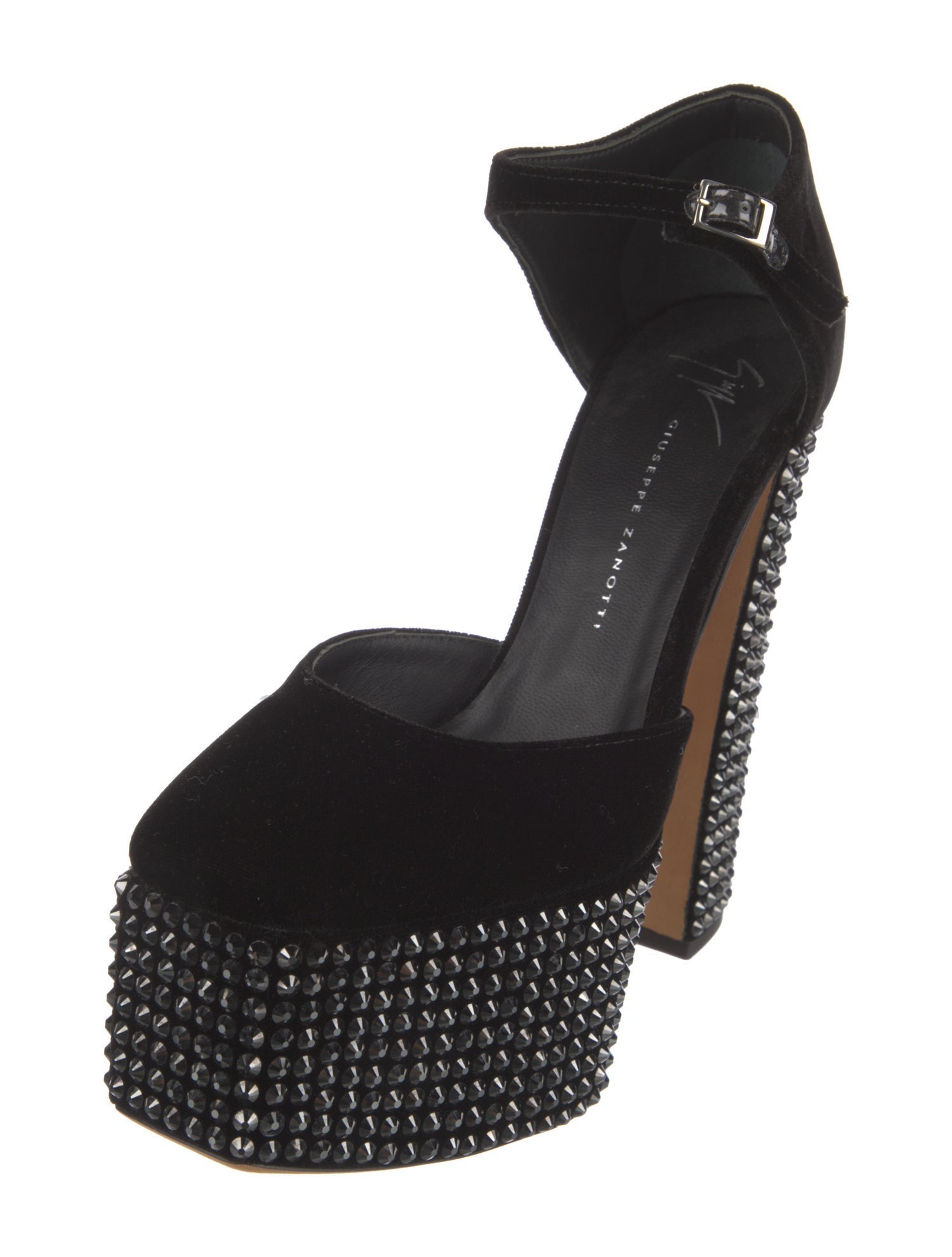 Giuseppe Zanotti Satin Crystal Embellishments Pumps w/ Tags