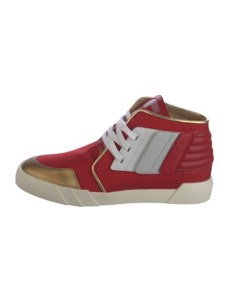Giuseppe Zanotti Leather Colorblock Pattern Sneakers
