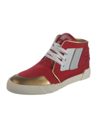 Giuseppe Zanotti Leather Colorblock Pattern Sneakers
