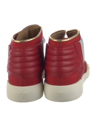 Giuseppe Zanotti Leather Colorblock Pattern Sneakers