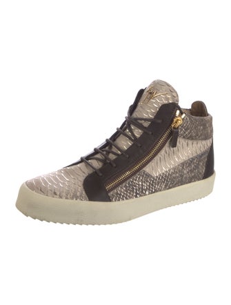 Giuseppe Zanotti Leather Animal Print Sneakers