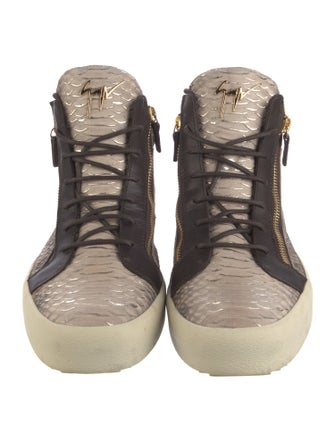 Giuseppe Zanotti Leather Animal Print Sneakers