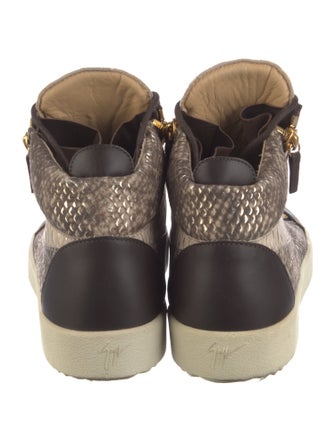 Giuseppe Zanotti Leather Animal Print Sneakers