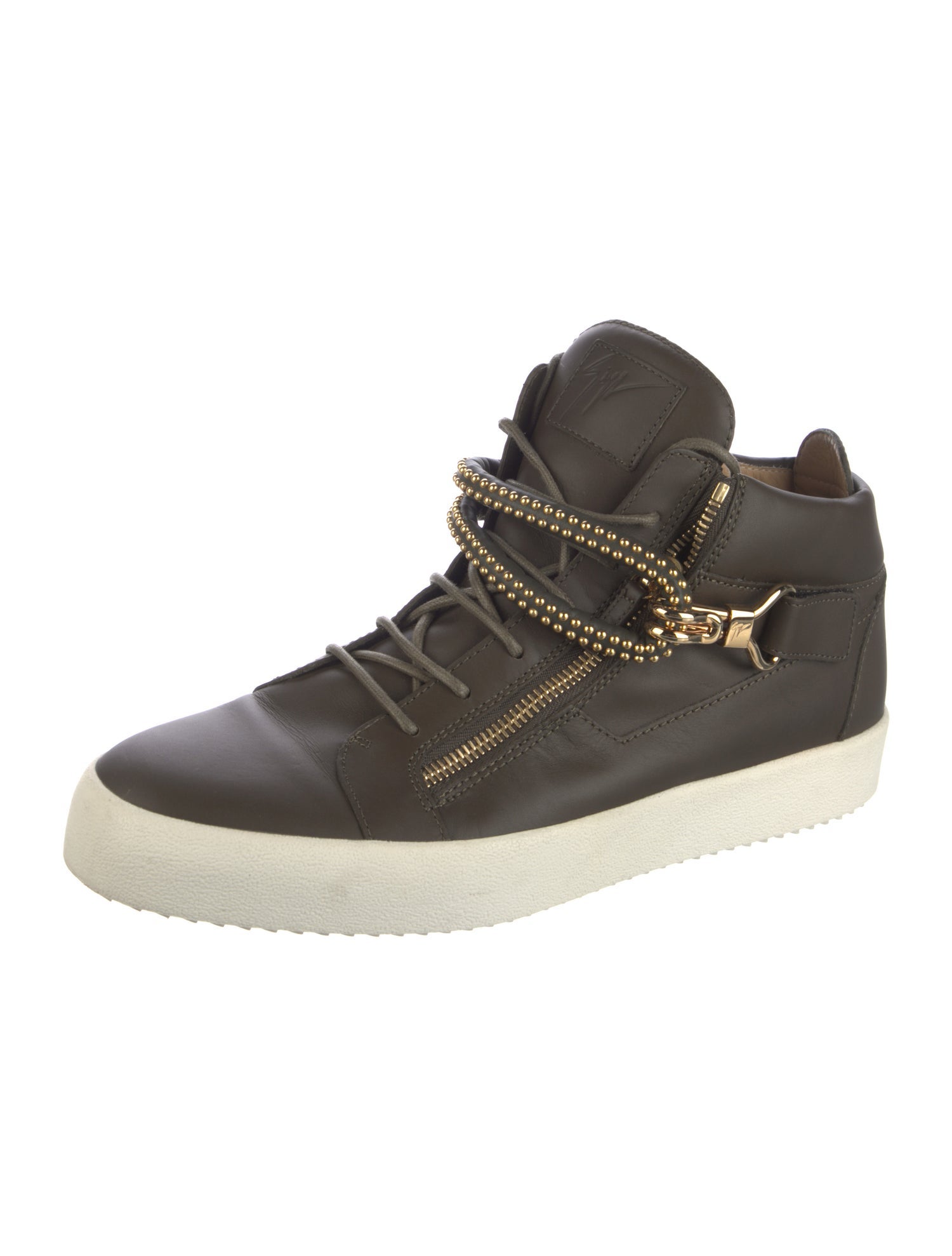 Giuseppe Zanotti Leather Colorblock Pattern Sneakers