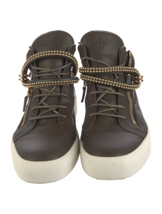 Giuseppe Zanotti Leather Colorblock Pattern Sneakers