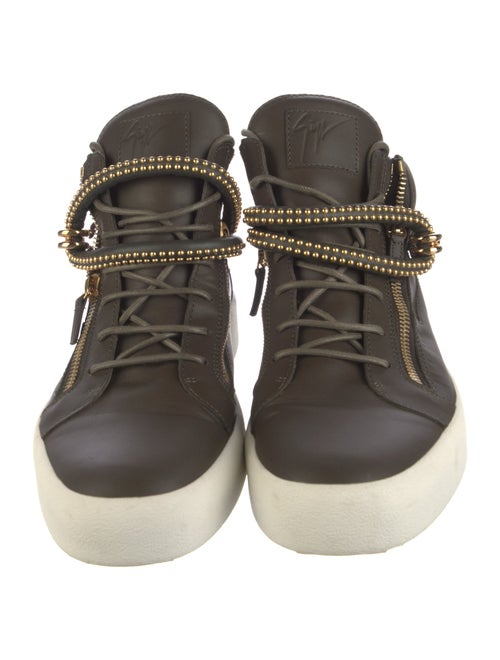 Giuseppe Zanotti Leather Colorblock Pattern Sneakers