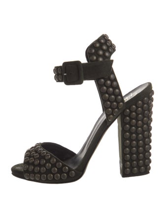 Giuseppe Zanotti Suede Studded Accents D'Orsay Pumps