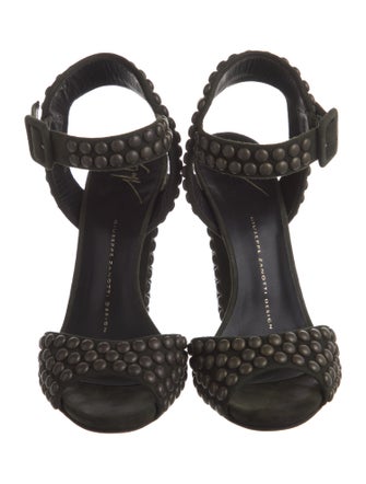 Giuseppe Zanotti Suede Studded Accents D'Orsay Pumps