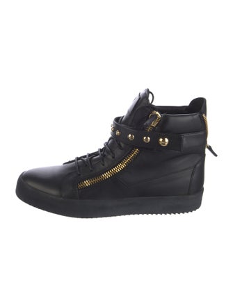 Giuseppe Zanotti Leather Studded Accents Sneakers