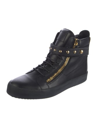 Giuseppe Zanotti Leather Studded Accents Sneakers