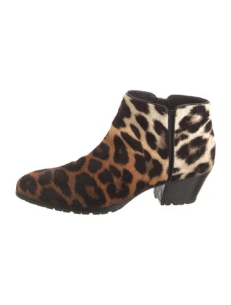 Giuseppe Zanotti Ponyhair Animal Print Western Boots