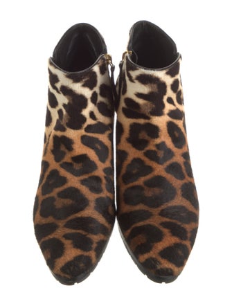 Giuseppe Zanotti Ponyhair Animal Print Western Boots