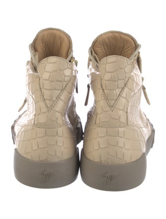 Giuseppe Zanotti Embossed Leather Animal Print Sneakers