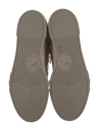 Giuseppe Zanotti Embossed Leather Animal Print Sneakers