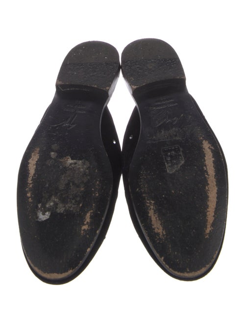 Giuseppe Zanotti Velvet Crystal Embellishments Mules